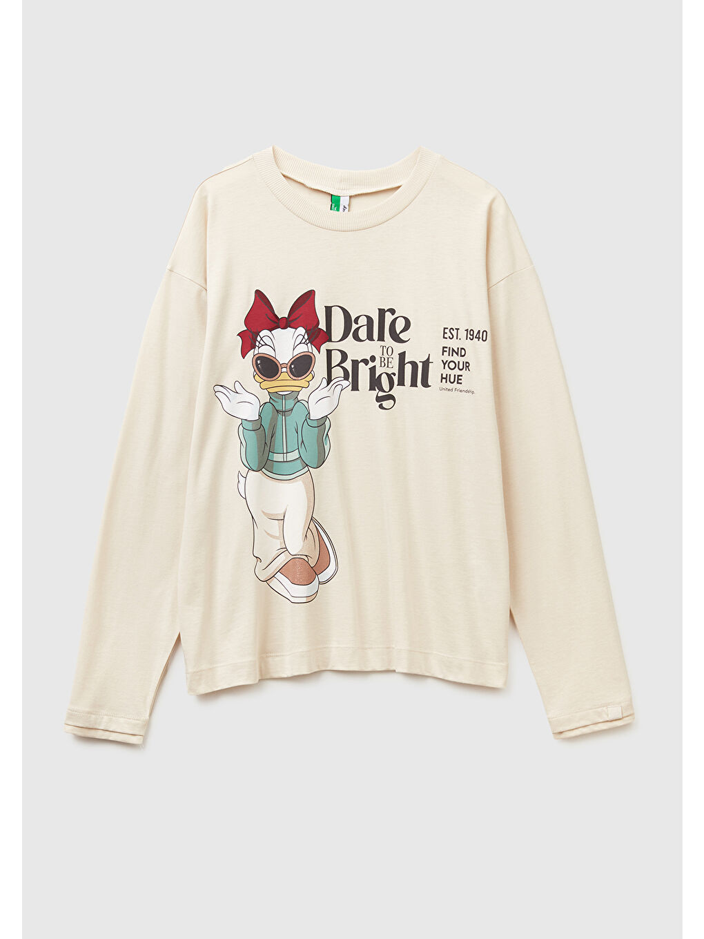 Ekru Kadın Krem Pamuk Karışımlı Disney Baskılı Pijama üstü-1