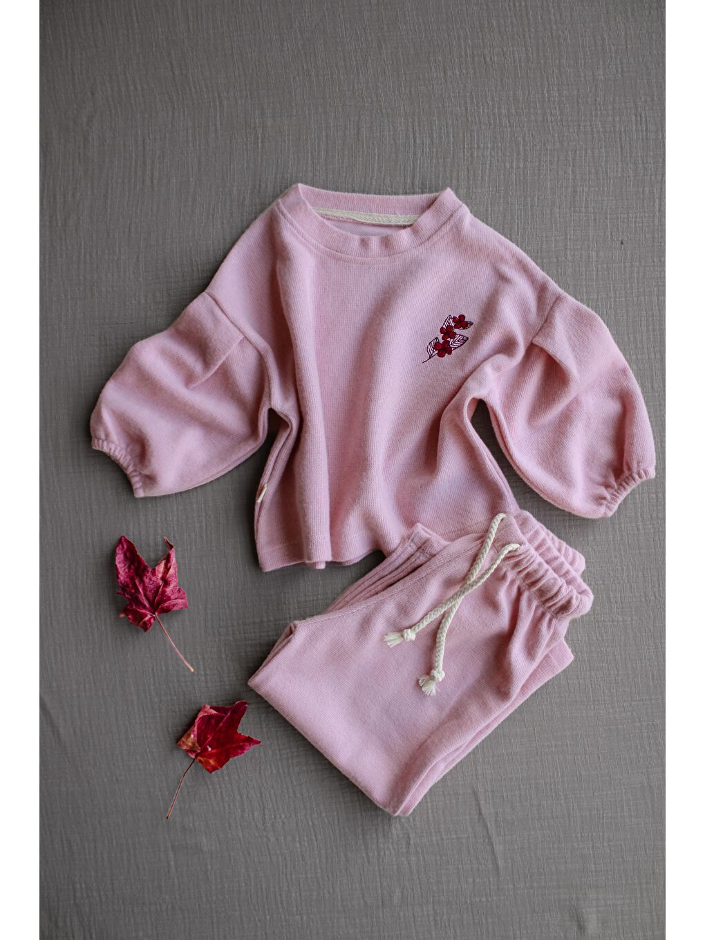 Pembe Gül Pastel Soft Touch Alt Üst Takım