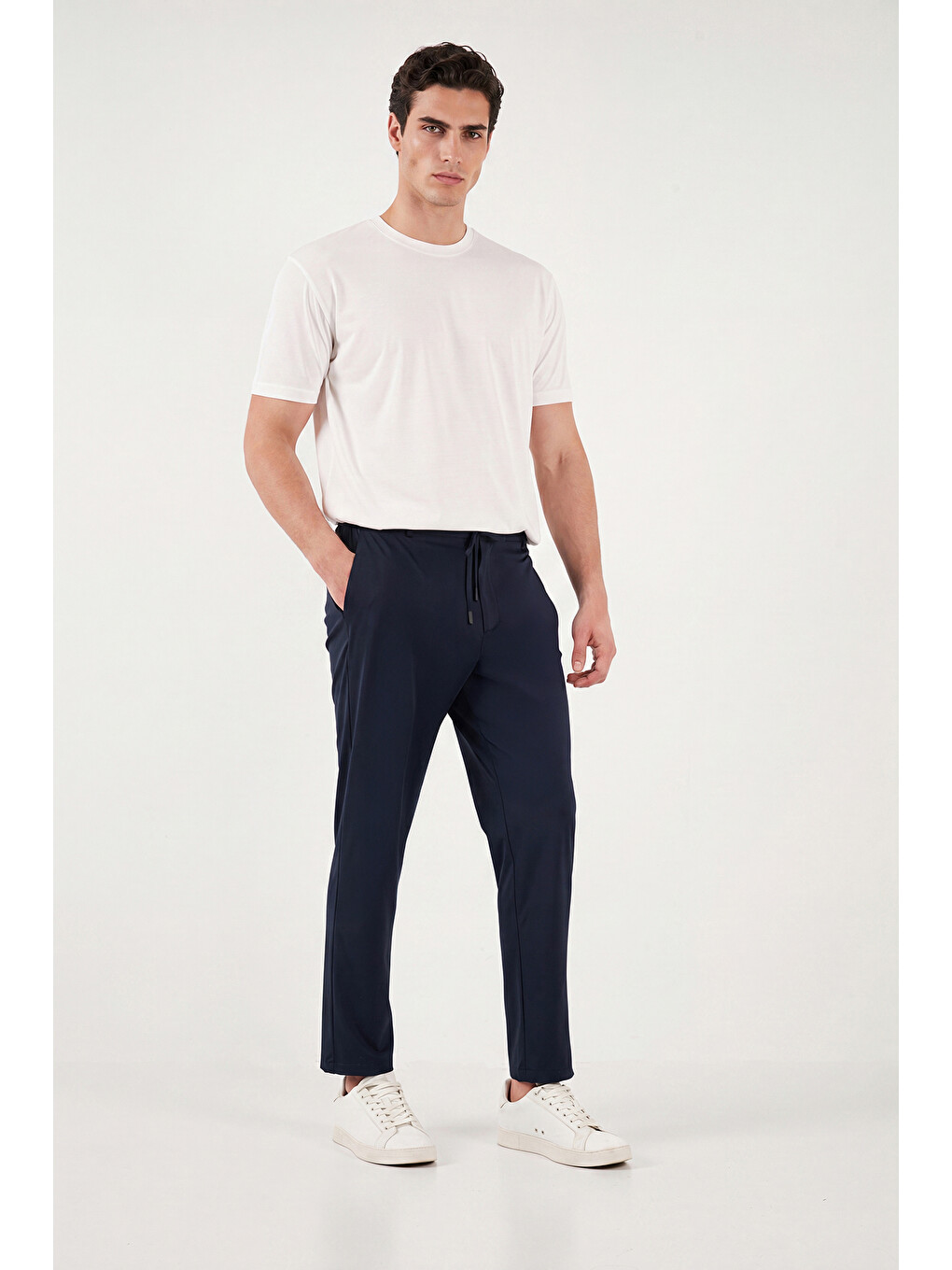 Lacivert Pamuklu Regular Fit Normal Bel Pantolon Cf26s615307-2