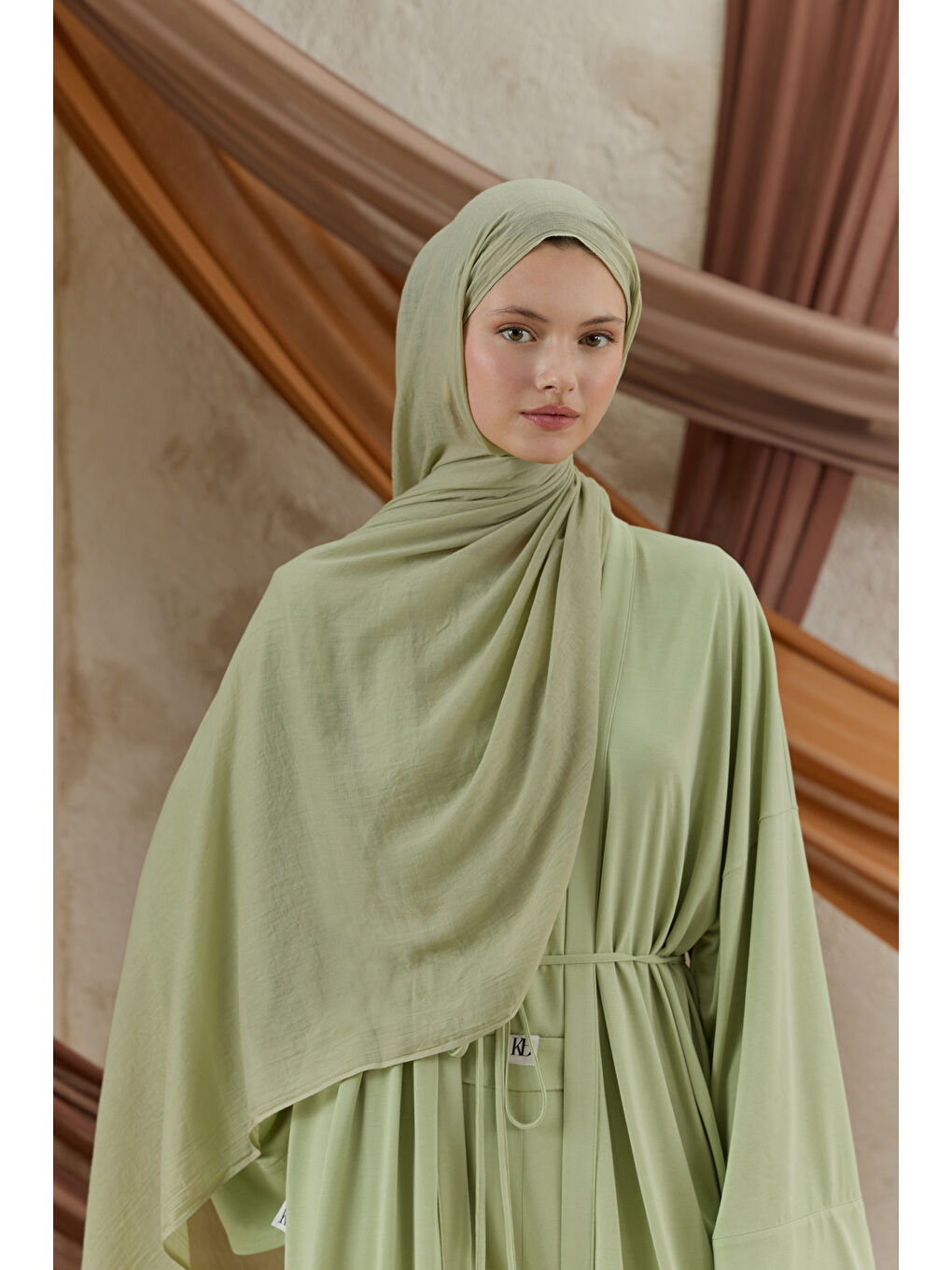 Soft Line Pamuk Şal Çağla Yeşili