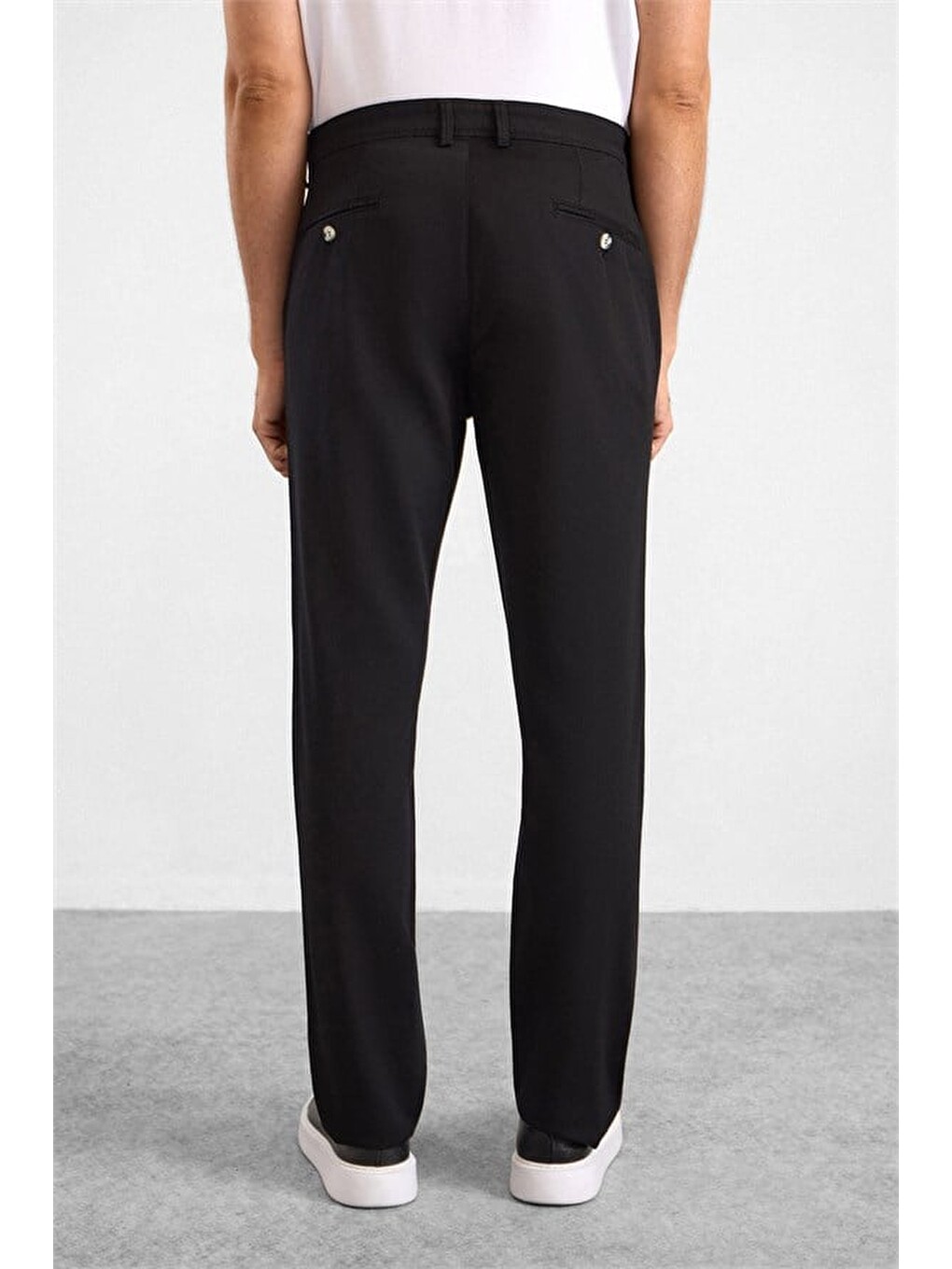 Siyah Regular Casual Pantolon-3
