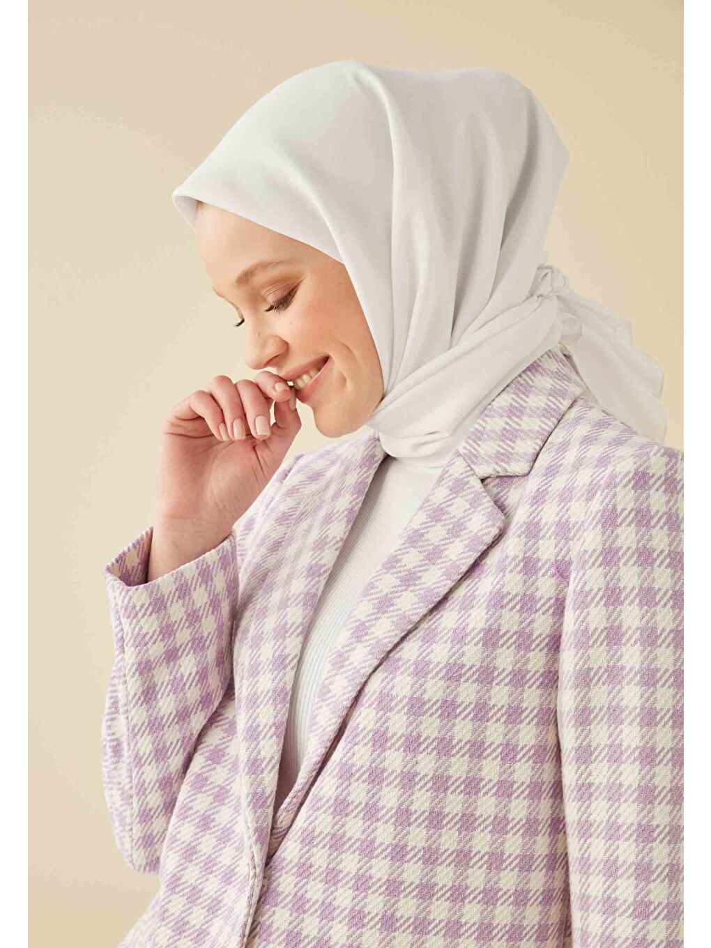 Pamuk İpek Eşarp Beyaz-2