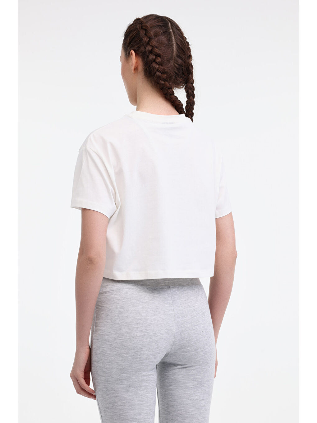 Bej WL RENA 11OUTSS25105 5FX Ekru Kadın Kısa Kol T-Shirt-1