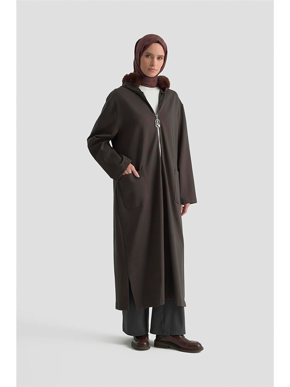 Trend Hırka 25Kt541 Kahverengi-1