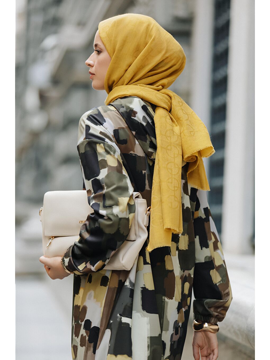 Sarı Yün Şal 1001 30 23-4