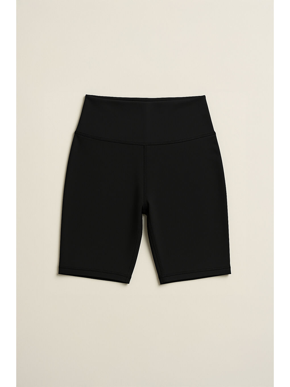 Siyah Yüksek Bel Toparlayıcı Kadın Spor Kısa Tayt-1