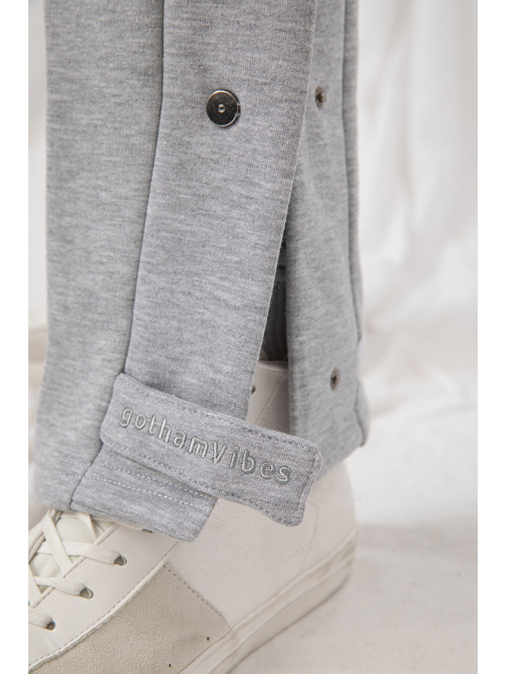 Erkek Bang Gri Çıtçıtlı Eşofman Alt-1