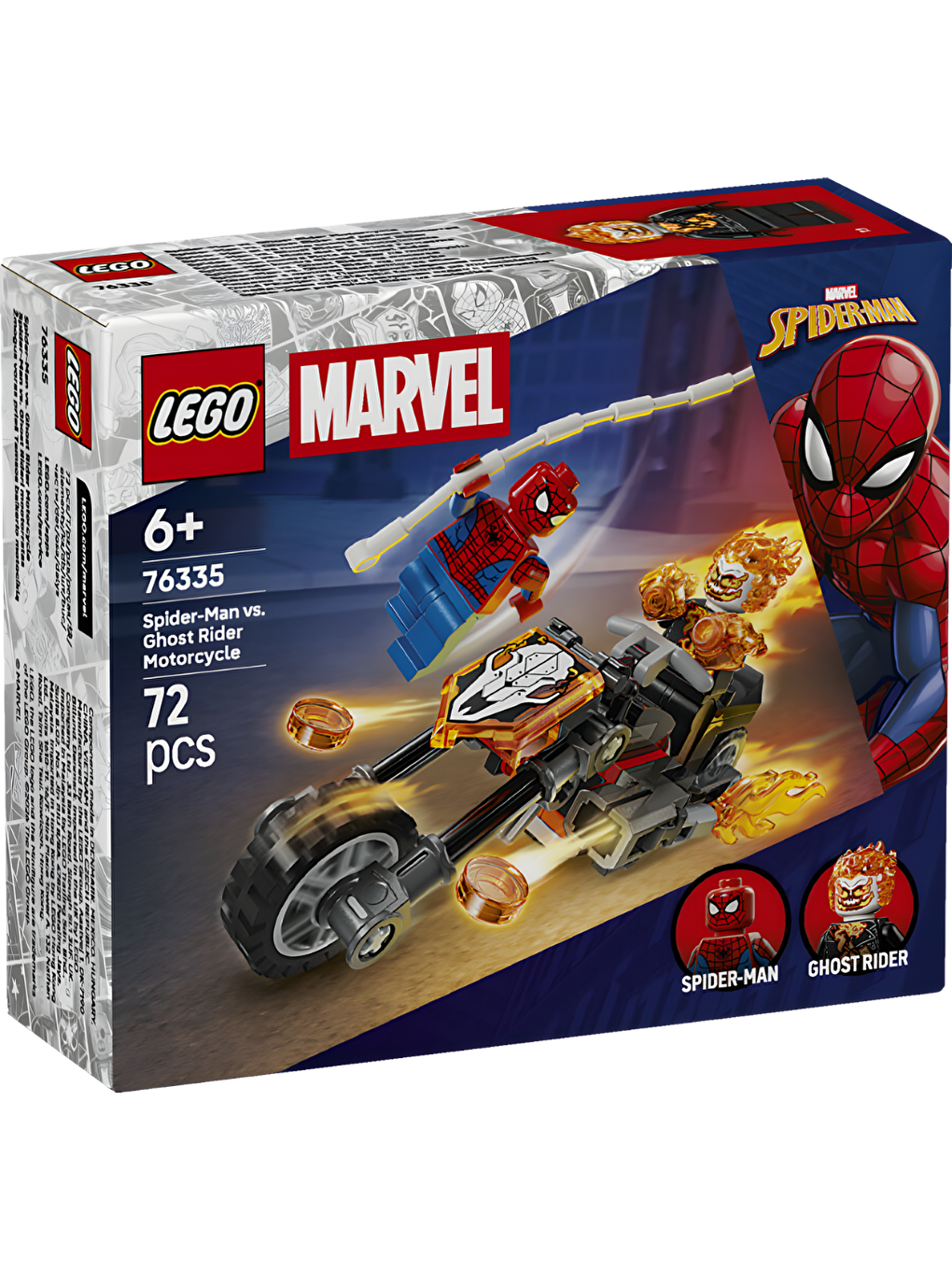 Marvel Örümcek Adam ve Ghost Rider Motosikleti 76335