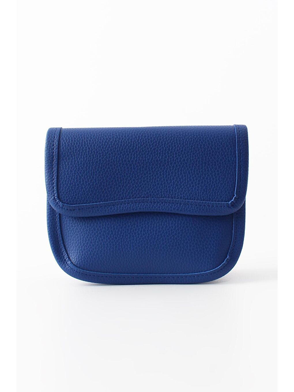 Mavi Saks Metal Aksesuarlı Suni Deri Çapraz Çanta-2