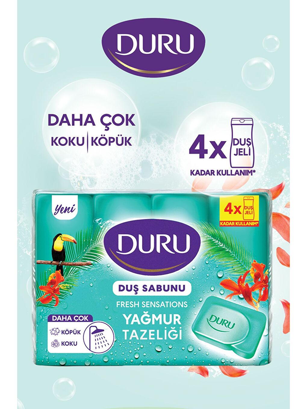 Duru Beyaz Fresh Sensations Yağmur Tazeliği 16 Adet Duş Sabunu 4x600 gr - 2