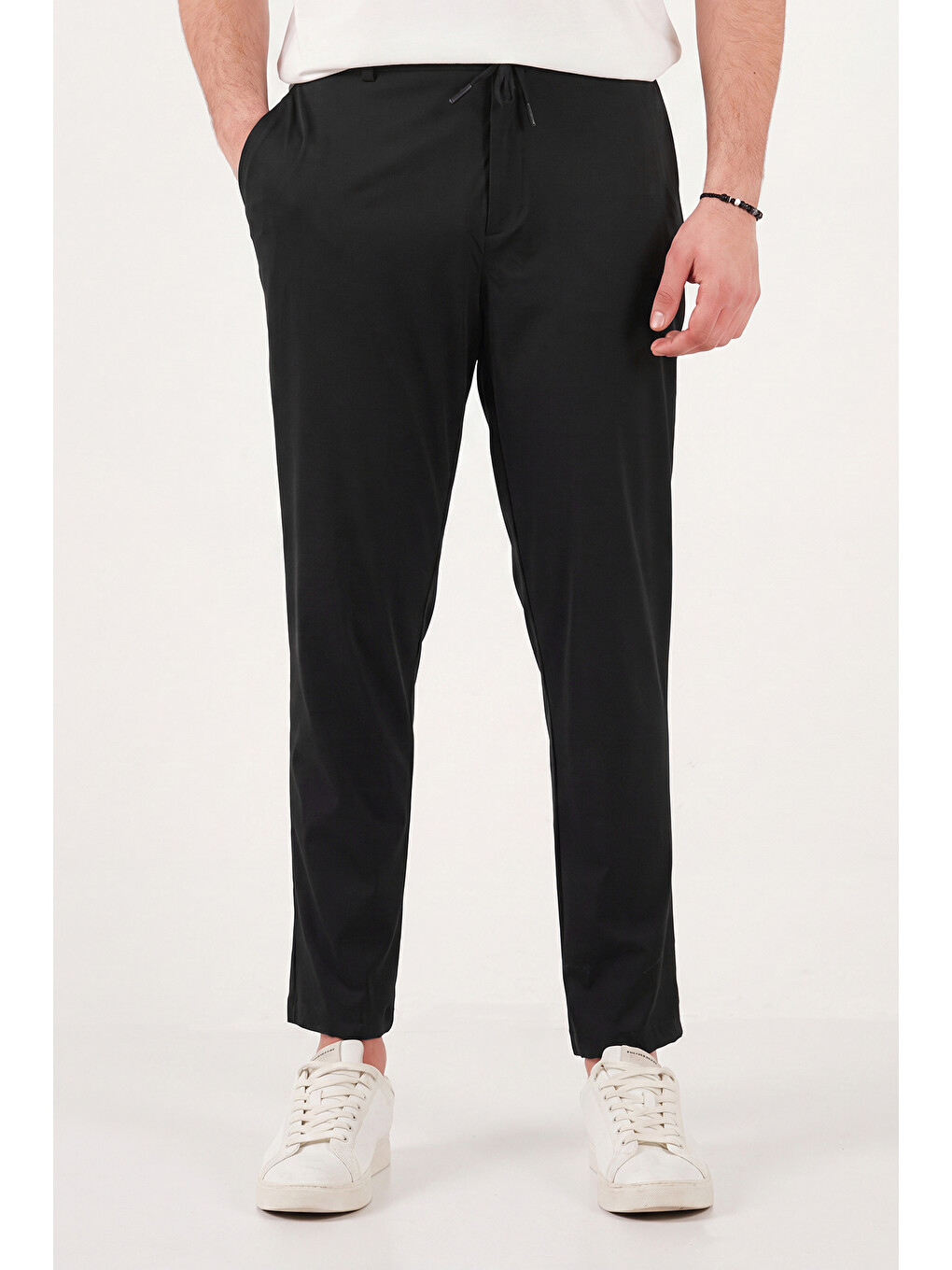 Siyah Pamuklu Regular Fit Normal Bel Pantolon Cf26s615307-1