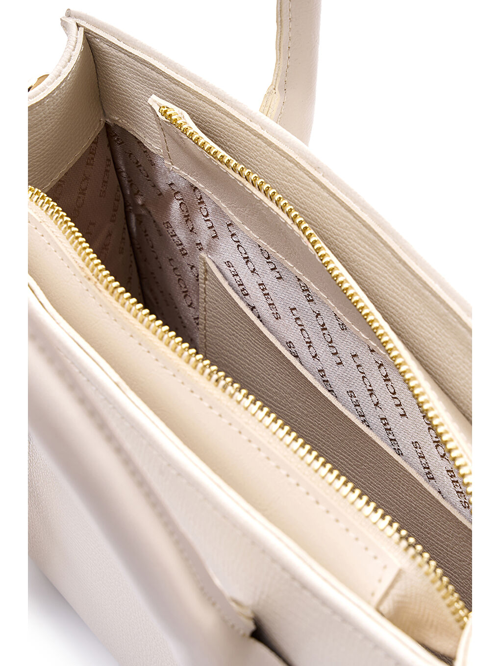 Ekru Kaia Kadın El ve Omuz Çantası-5