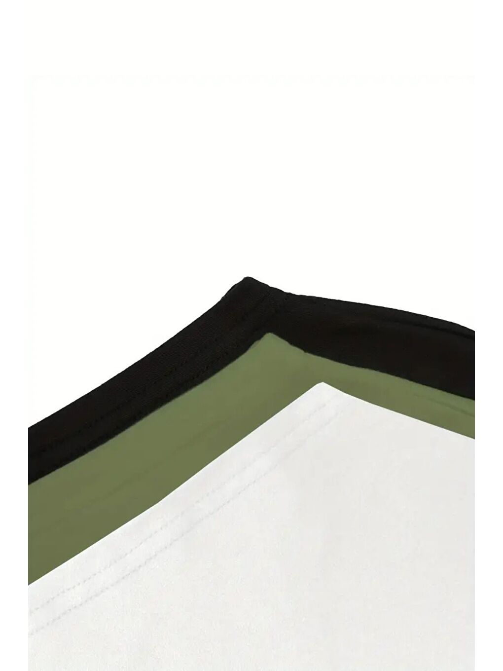 Karışık Haki Beyaz Siyah 3lü paket Kadın Düşük Omuz Kayık Yaka Oversize T-Shirt-3