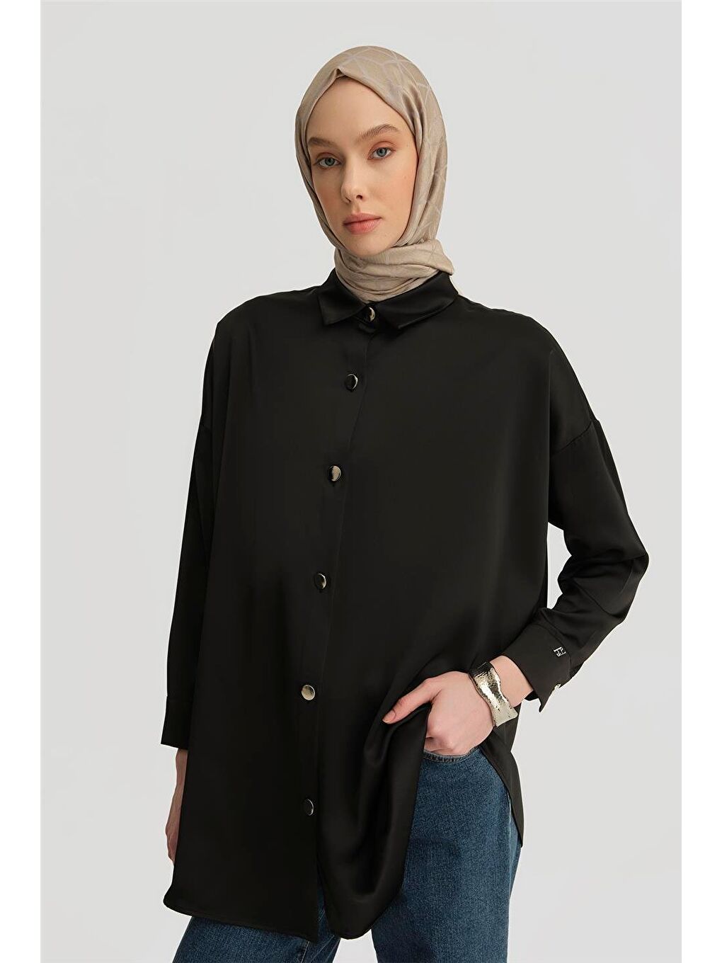 ARMİNE Gömlek Ortd8300-1 Siyah