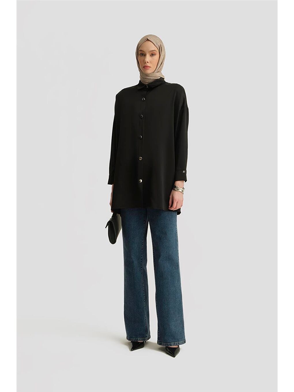 ARMİNE Gömlek Ortd8300-1 Siyah - 1