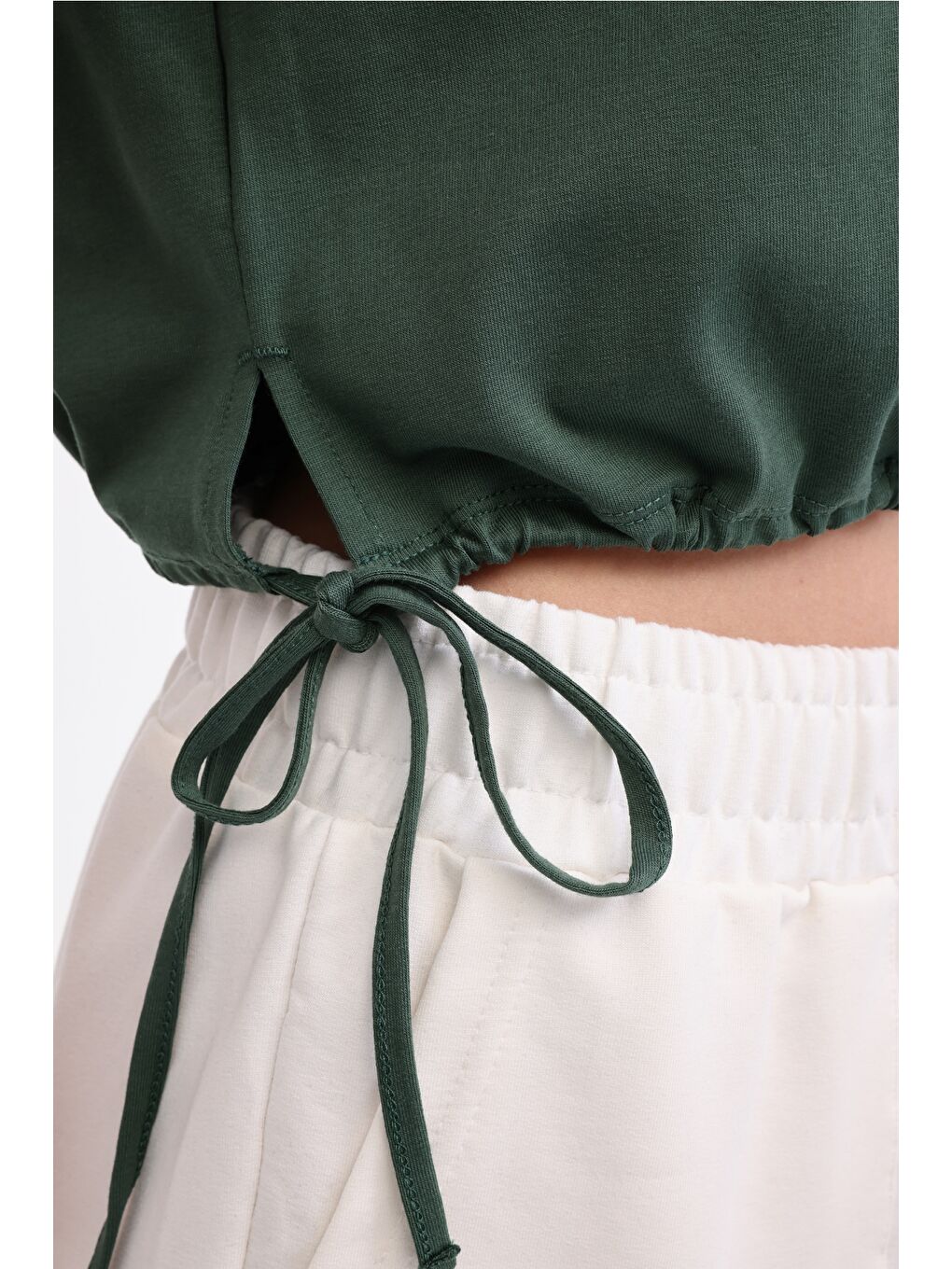 WL SERG 11OUTSS25111 5FX Yeşil Kadın Kısa Kol T-Shirt-5