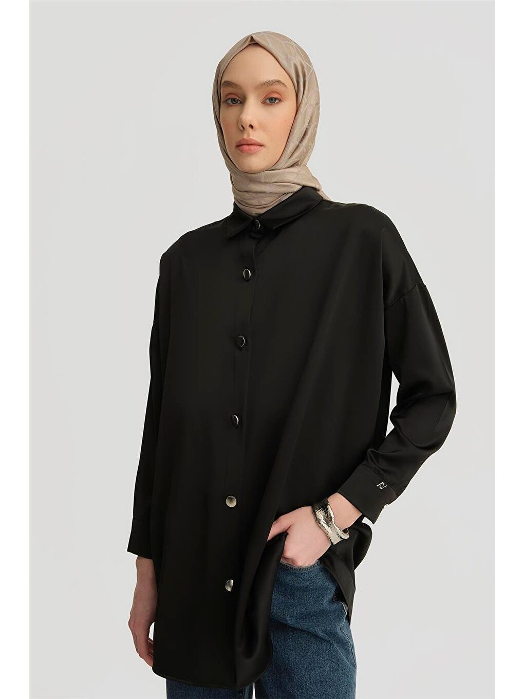 ARMİNE Gömlek Ortd8300-1 Siyah - 2
