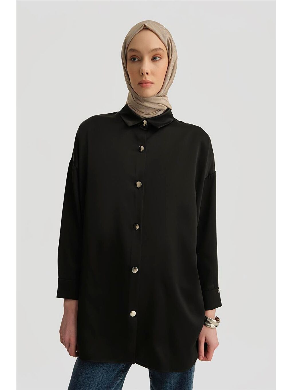ARMİNE Gömlek Ortd8300-1 Siyah - 3