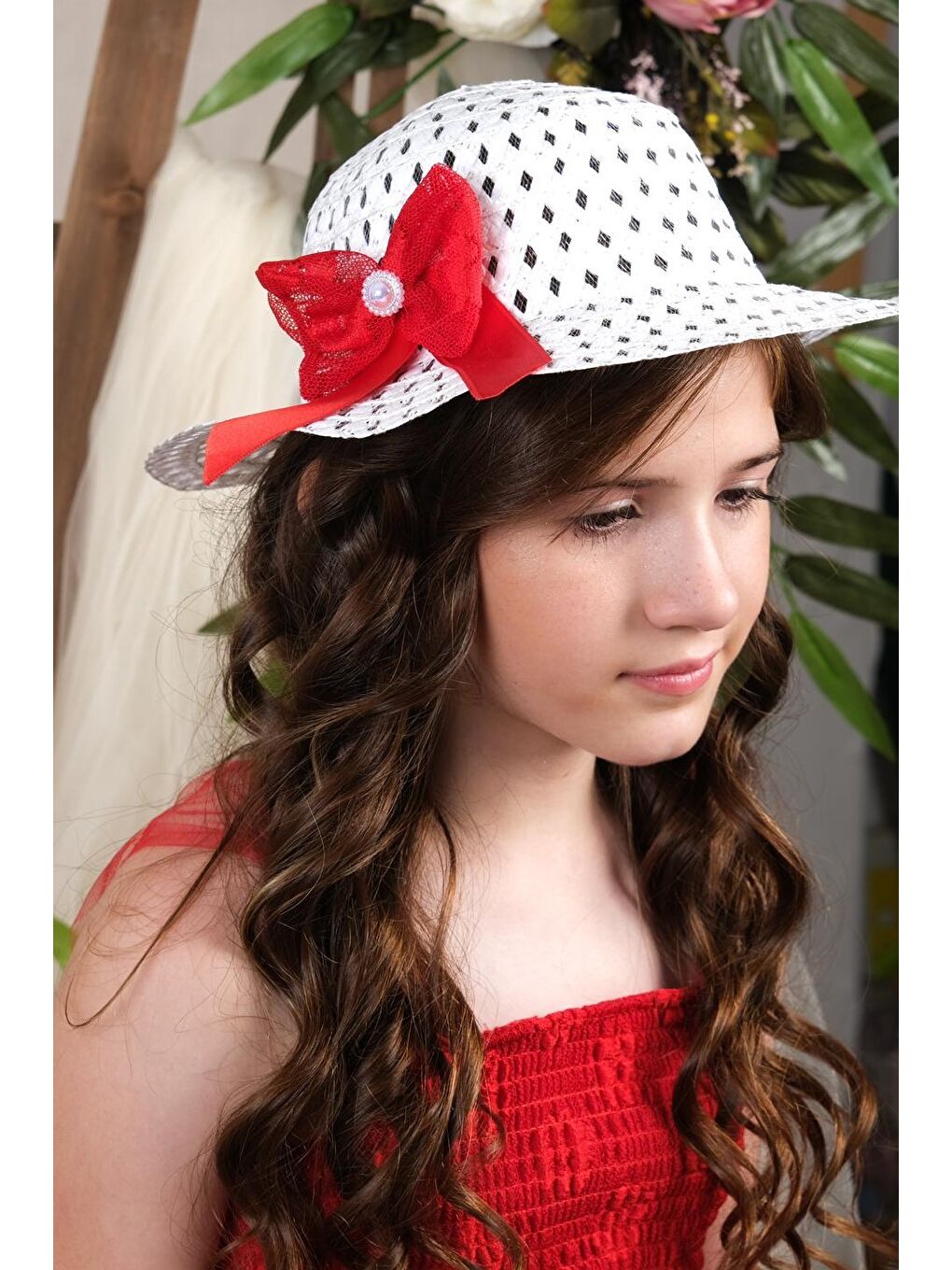 Kırmızı Şapkalı Gipeli Kız Elbise MNK0609-7