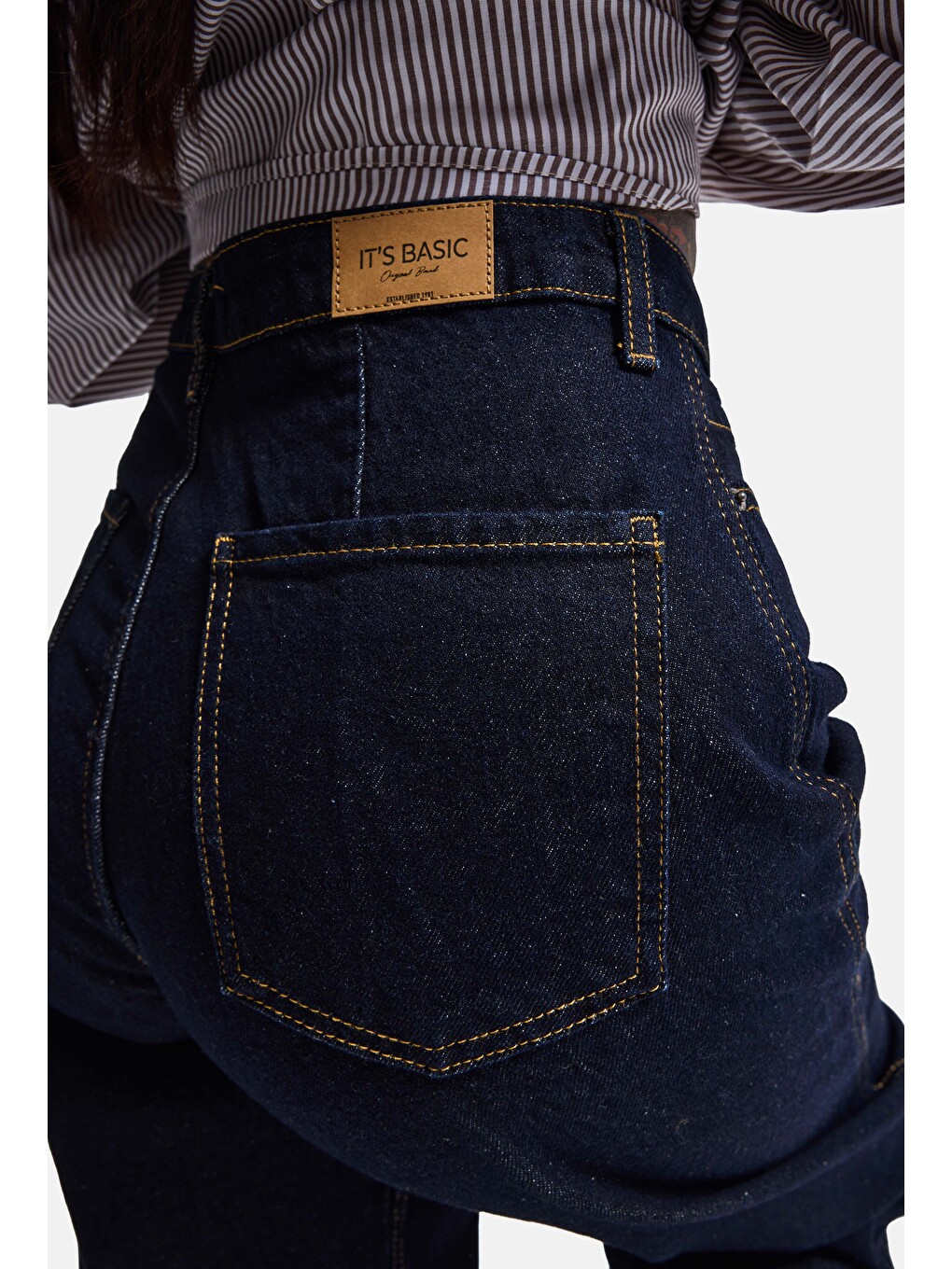Kadın İndigo Selvedge 7w6-50 Relax Mood T33 Denim Jean-1