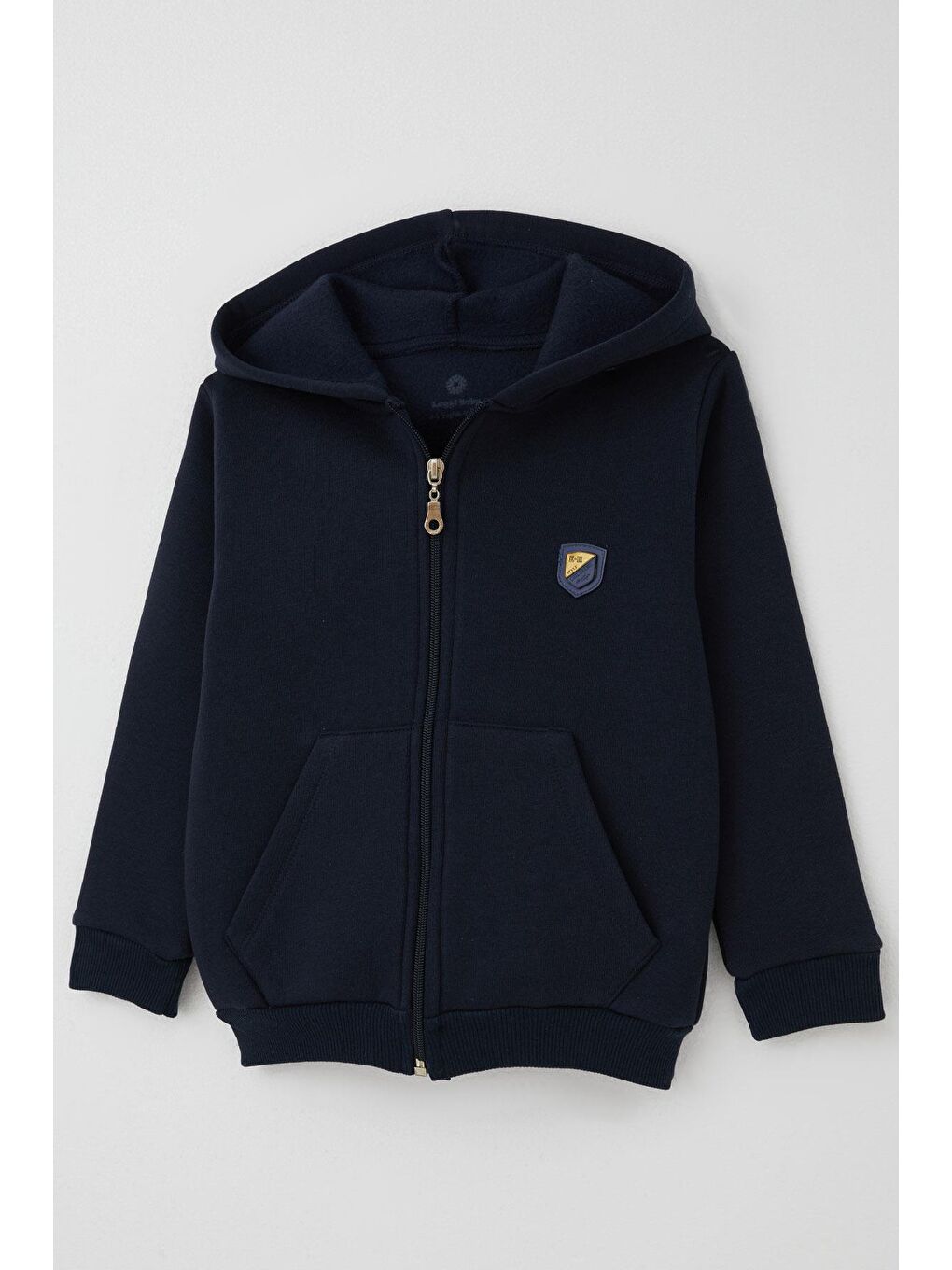 Erkek Çocuk Eşofman Takımı Arma Detaylı Kapüşonlu Fermuarlı Lacivert (2-8 Yaş)-5