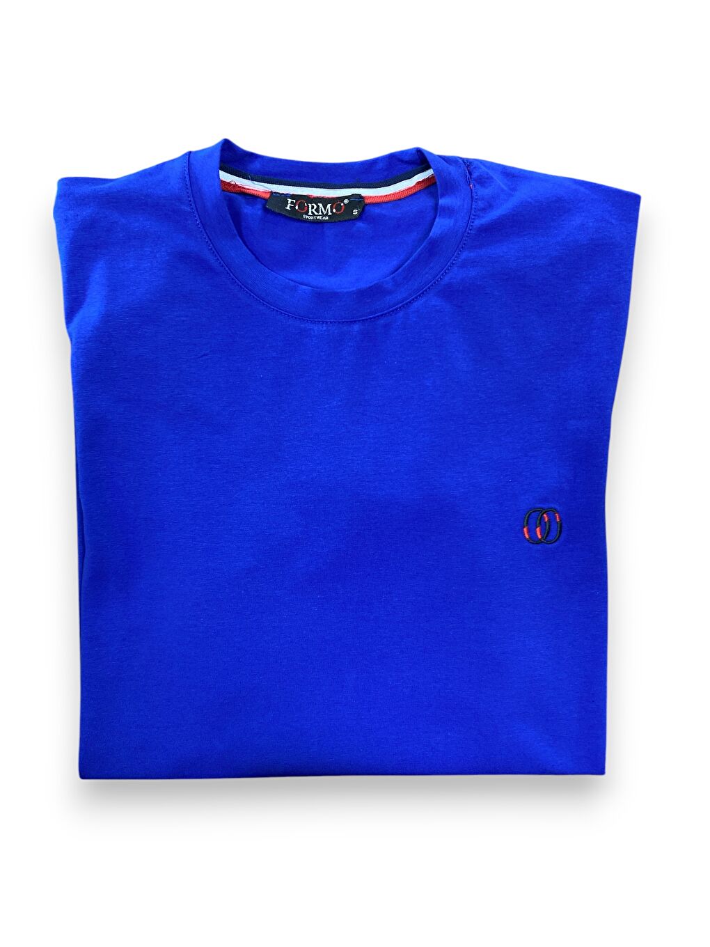 Lacivert Erkek Doğal Pamuk Yüksek Kalite Kısa Kollu Spor T-shirt-1