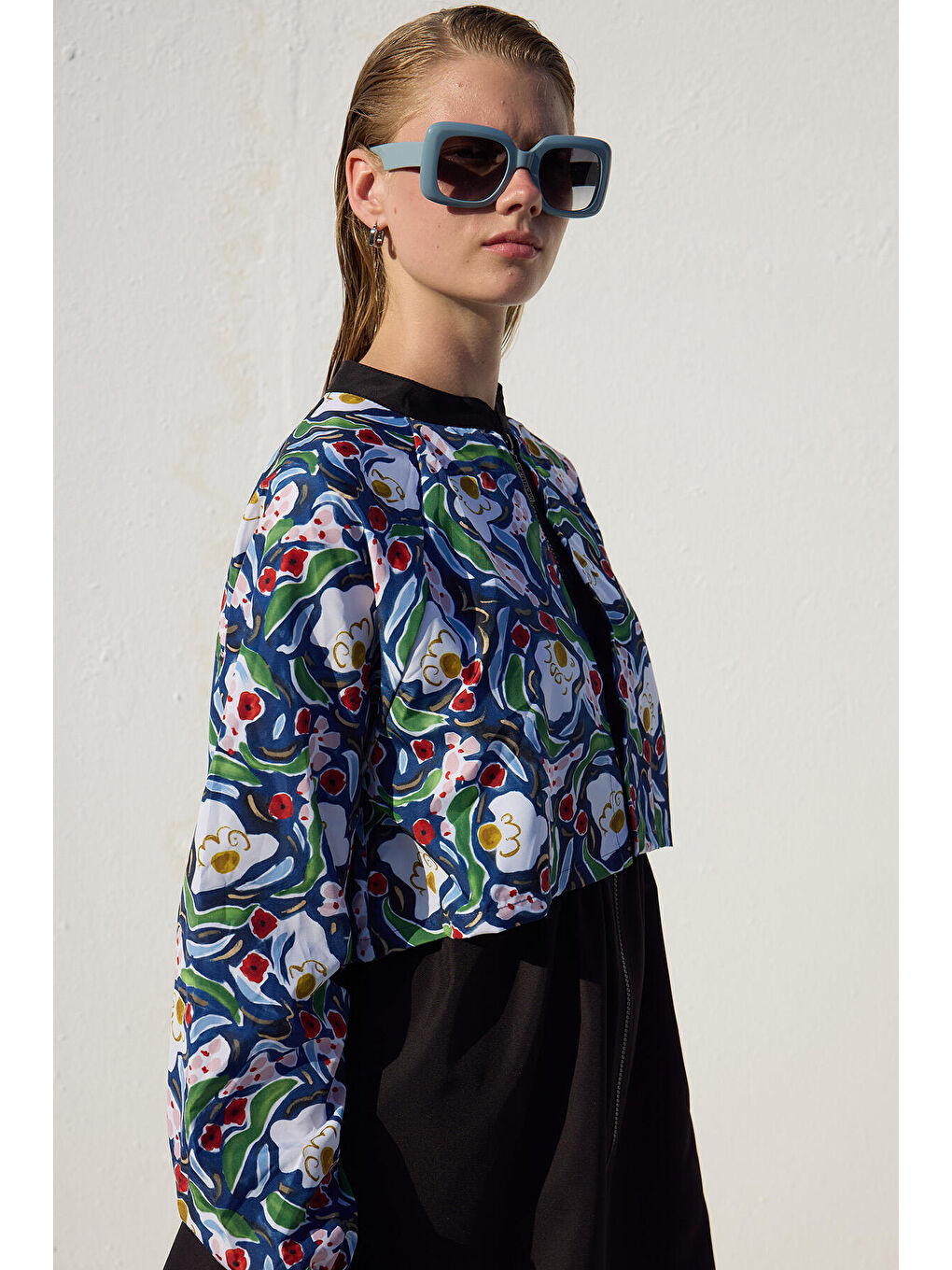 Karışık Rüzgarlıklı 3'Lü Tesettür Mayo Takımı Multi Color-4