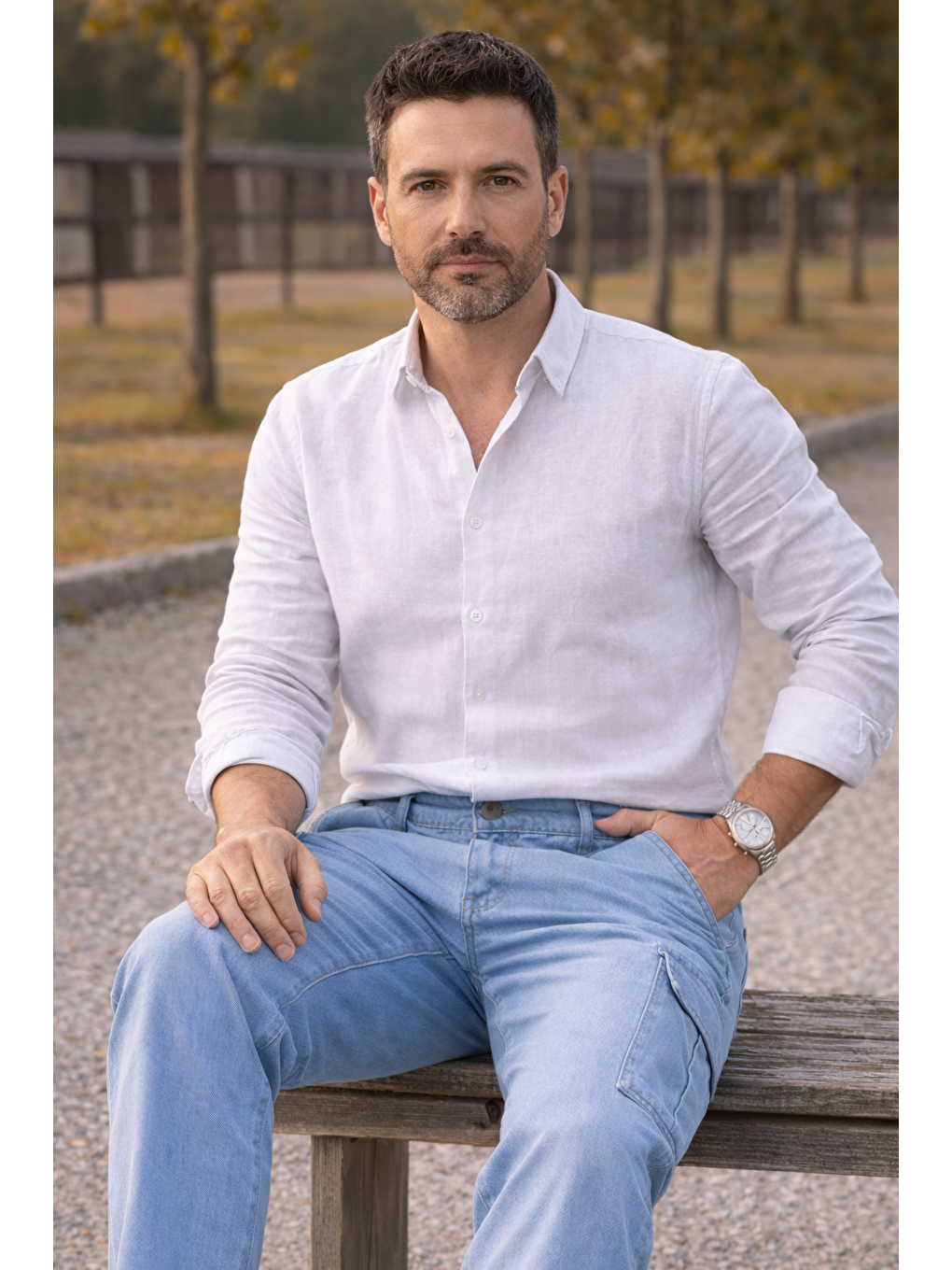 Erkek Premium Comfort B.Mavi Kargo Baggy Pantolon-4