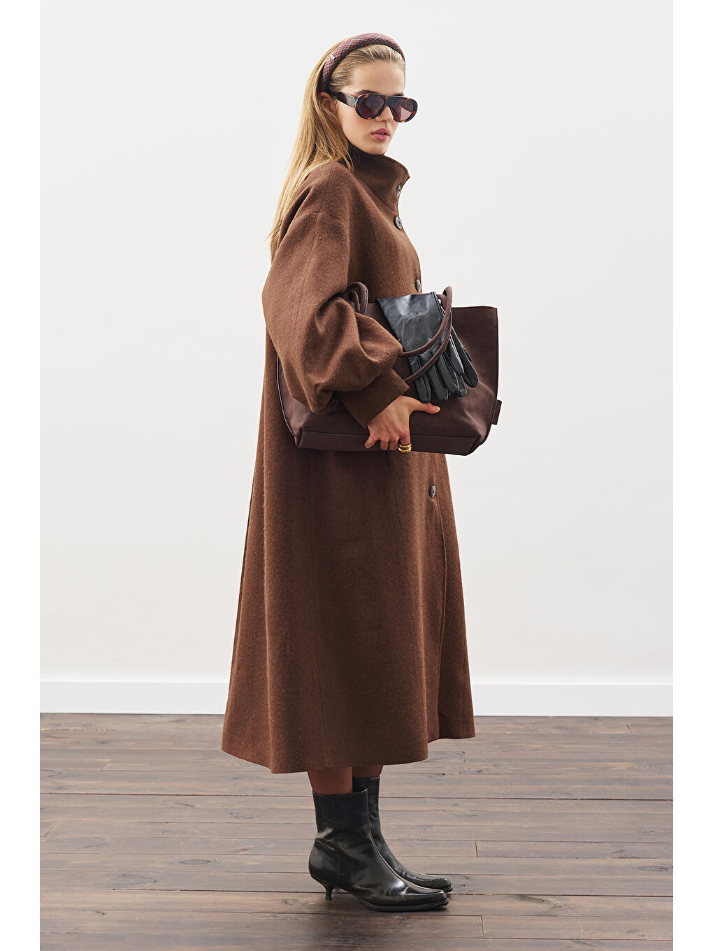 Gaıa Geniş Kaban Kahverengi-4