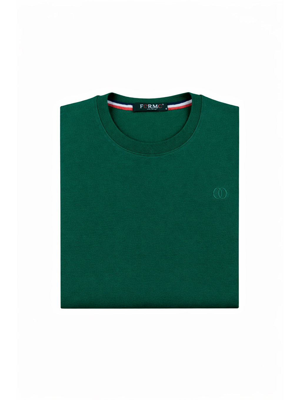 Yeşil Erkek Pamuklu Sıfır Yaka Yüksek Kalite Uzun Kollu Kompakt Kumaş Sweatshirt-3