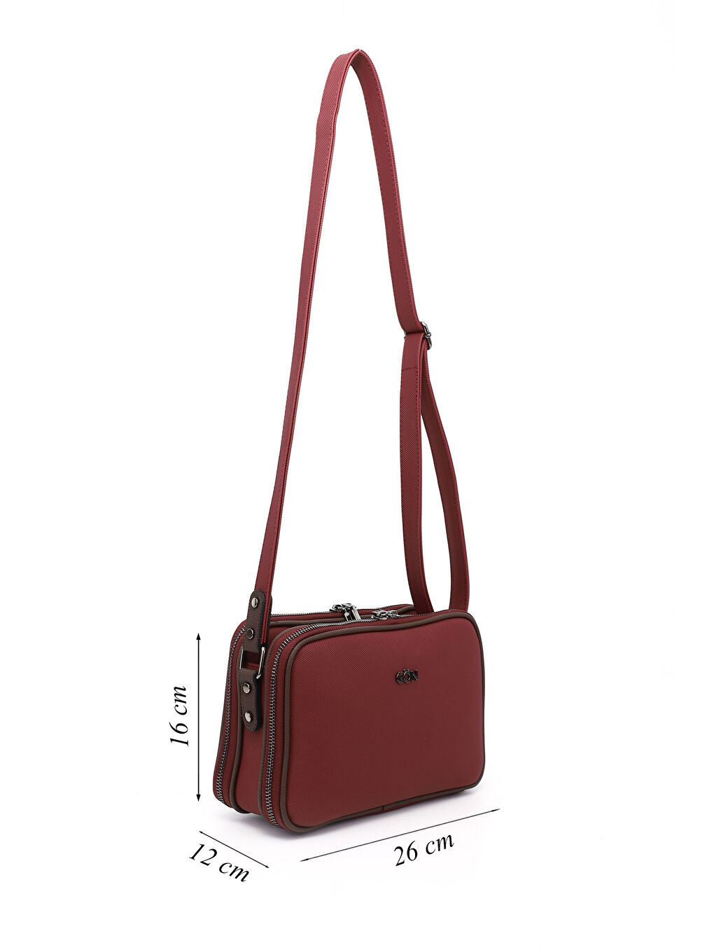 Bordo Kadın KOYU BORDO Uzun Askılı Omuz Çantası-2
