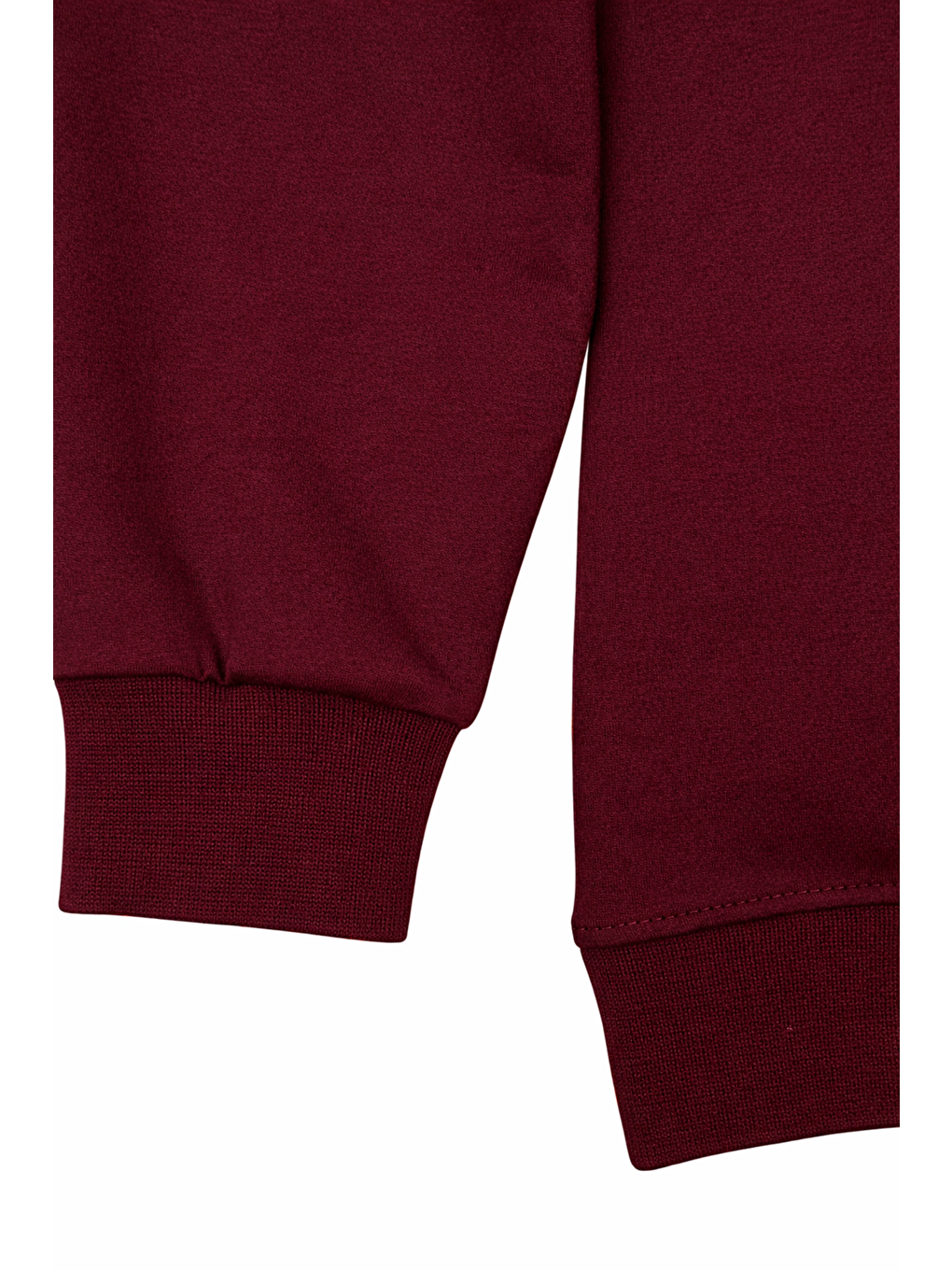 Bordo Erkek Pamuklu Sıfır Yaka Yüksek Kalite Uzun Kollu Kompakt Kumaş Battal Sweatshirt-1