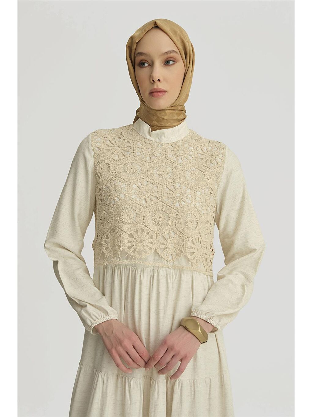 Bej Trend Elbise 25Yt949 Orjinal-2