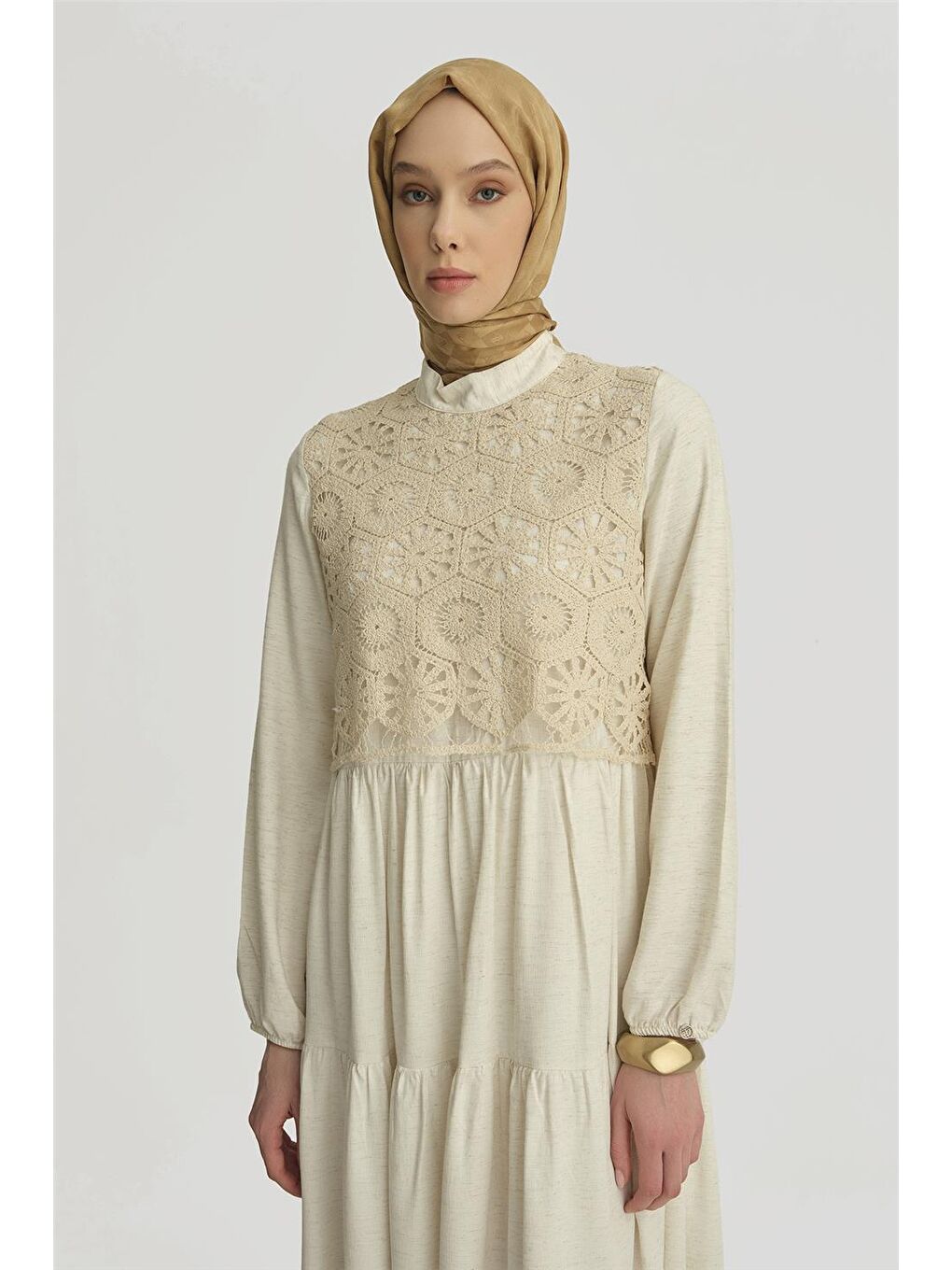 Bej Trend Elbise 25Yt949 Orjinal-3