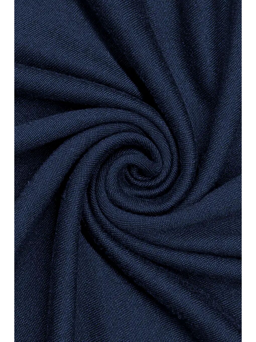 Lacivert Kadın Düşük Omuz Kayık Yaka Oversize T-Shirt-3