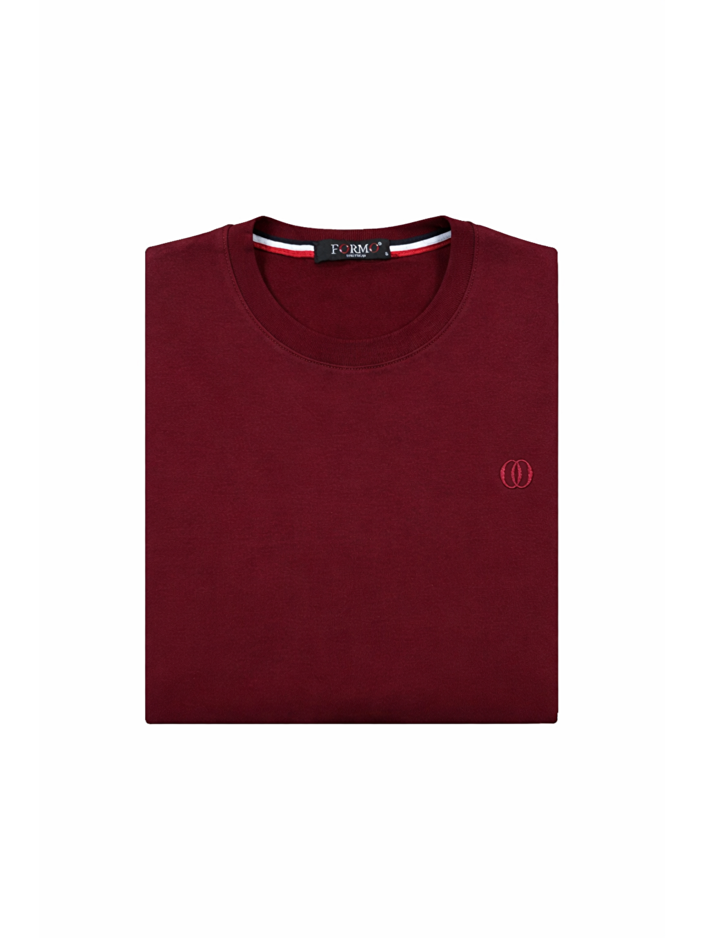 Bordo Erkek Pamuklu Sıfır Yaka Yüksek Kalite Uzun Kollu Kompakt Kumaş Battal Sweatshirt-2