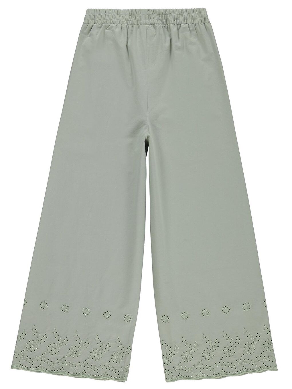 Girls Beli Kemerli 10-13 Yaş Pantolon - Yeşil-1