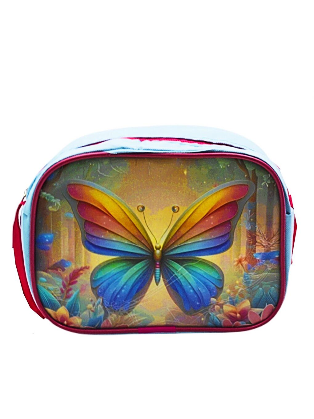 2 Bölmeli Kelebek Okul Sırt Çantası Ve Beslenme Çantası Turkuaz KOD:1308-5