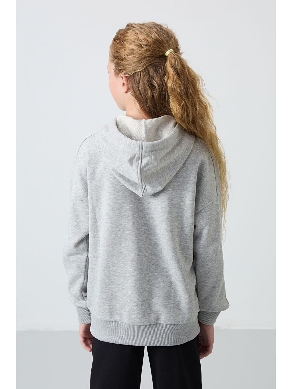 Fermuarlı Pamuklu 2li Paket Siyah-Gri Melanj Kız Çocuk Sweatshirt - 75149-3