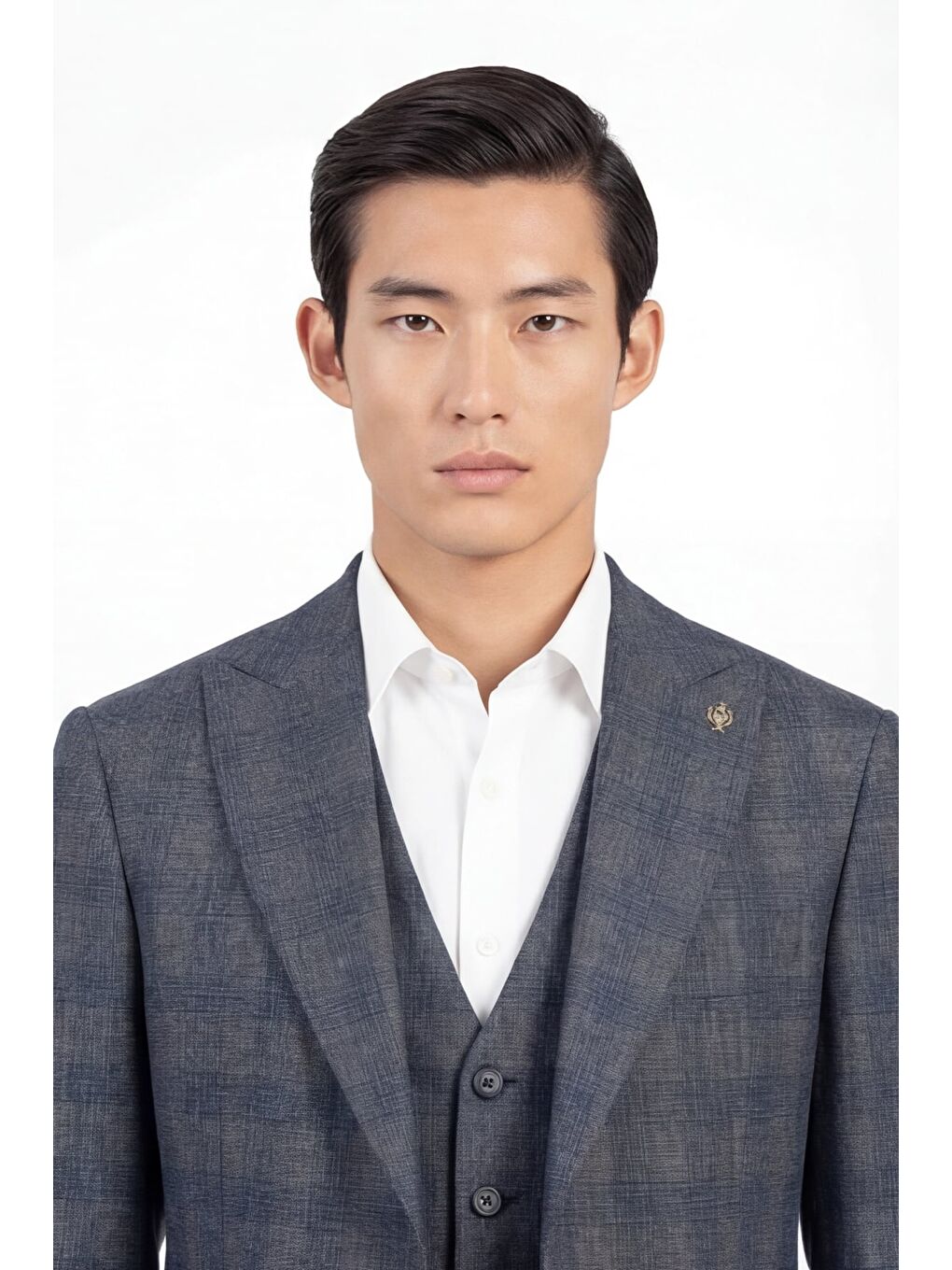 Erkek Viskon Karışımlı 5 Drop Klasik Antrasit Yelekli Takım Elbise-3