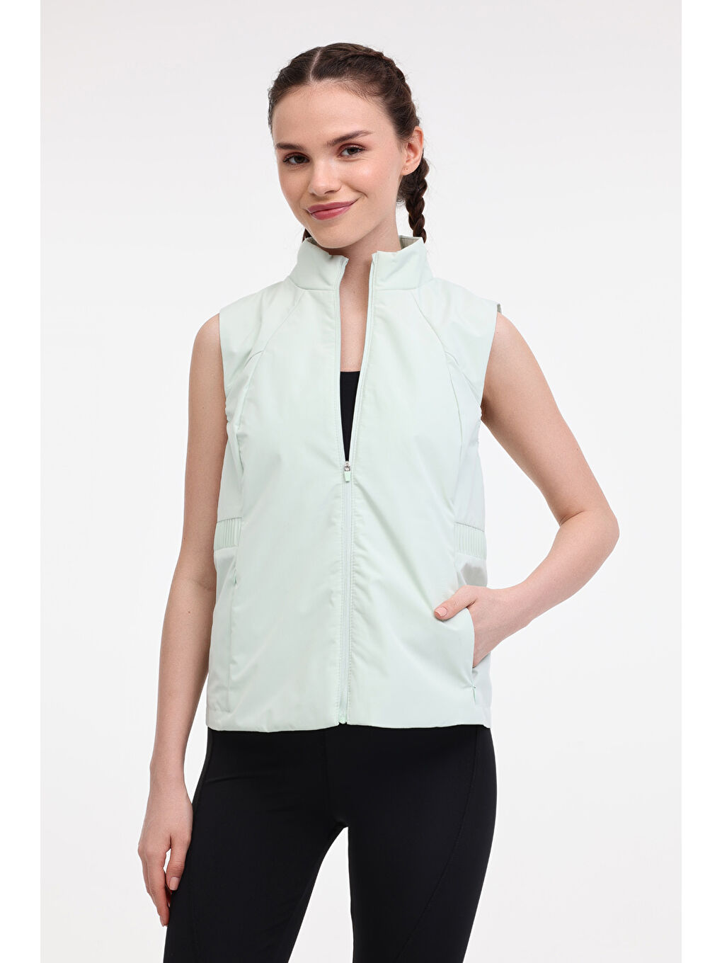 WL RUSA 17GF6-02 5FX Su Yeşili Kadın Mont-4