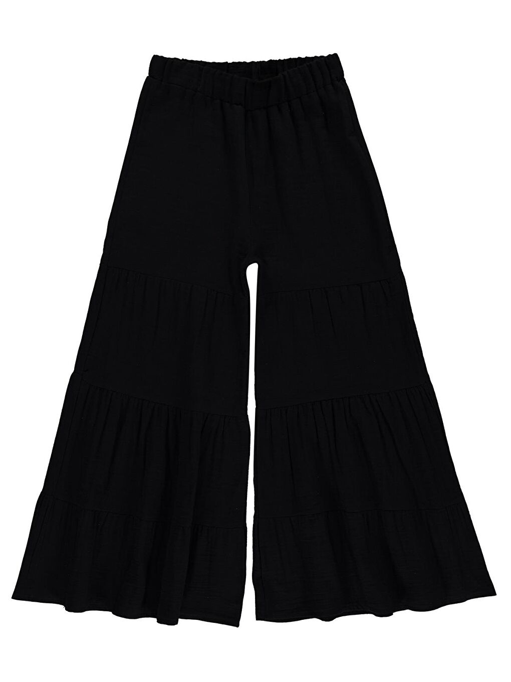 Girls Kat Kat Parçalı 10-13 Yaş Pantolon - Siyah