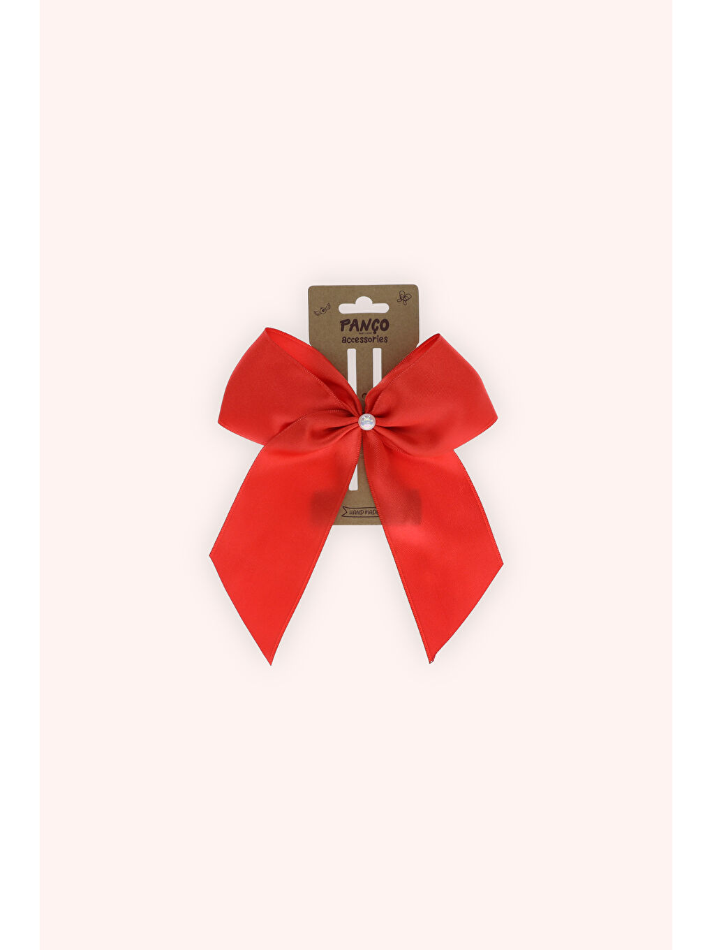 Kız Çocuk Kurdela Kırmızı Toka-2