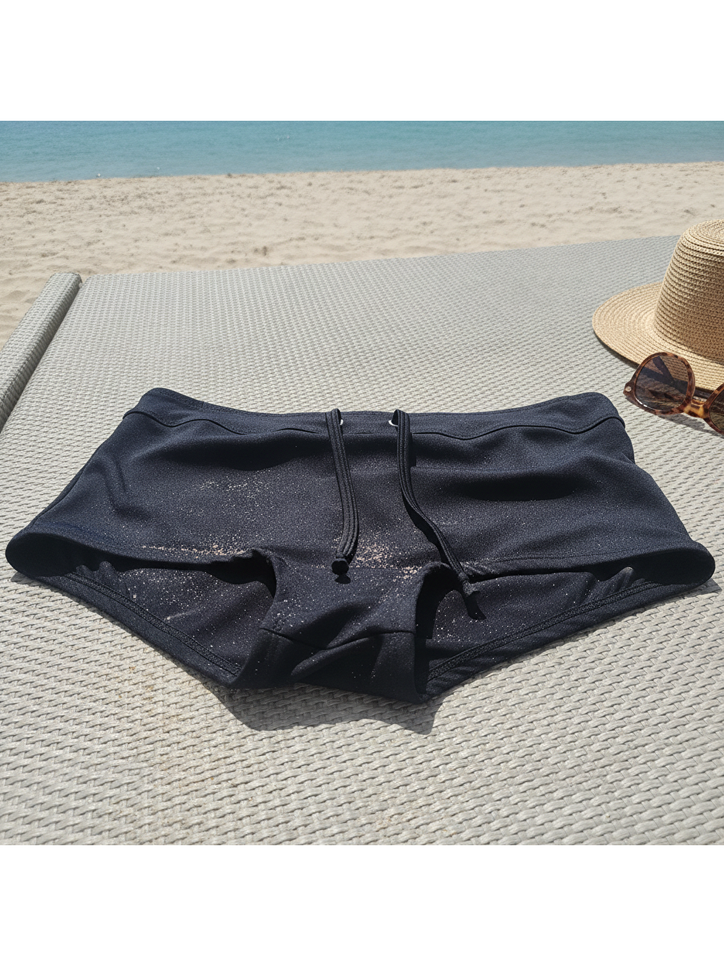 Haki Kadın Plaj Giyim Siyah Renk Şort Bikini Alt Bb2567-2