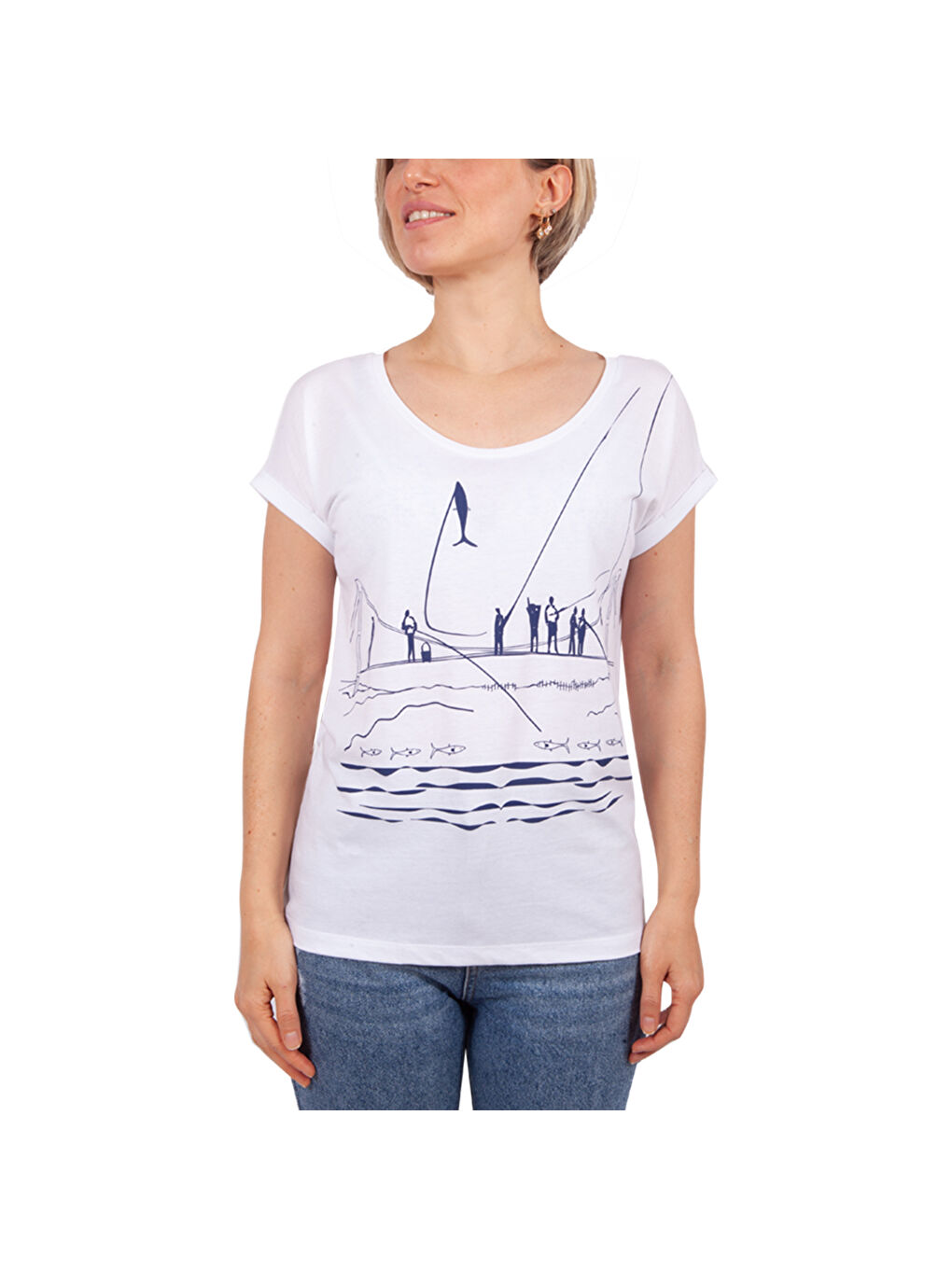 Beyaz Balıkçılar T-Shirt-3