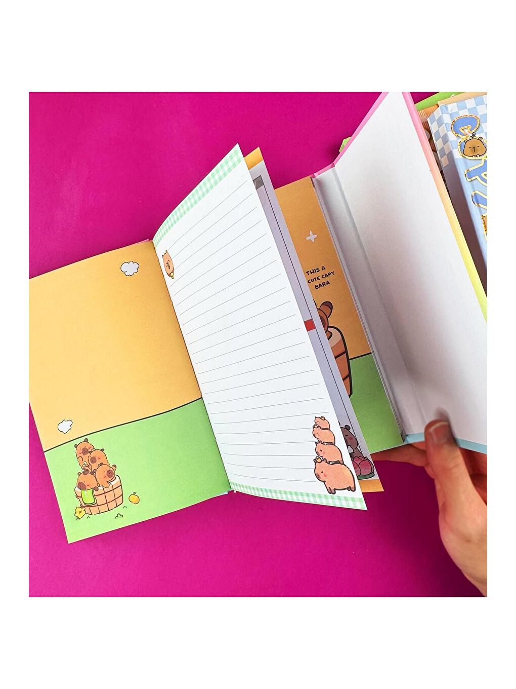BAM HEDİYELİK EŞYA Capybara Mıknatıs Kapaklı Defter - 3