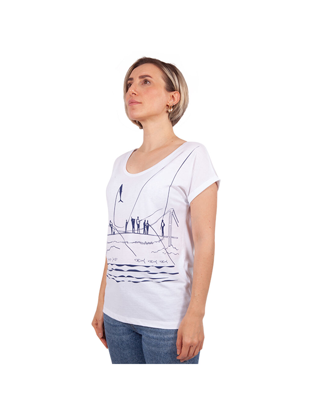 Beyaz Balıkçılar T-Shirt-6