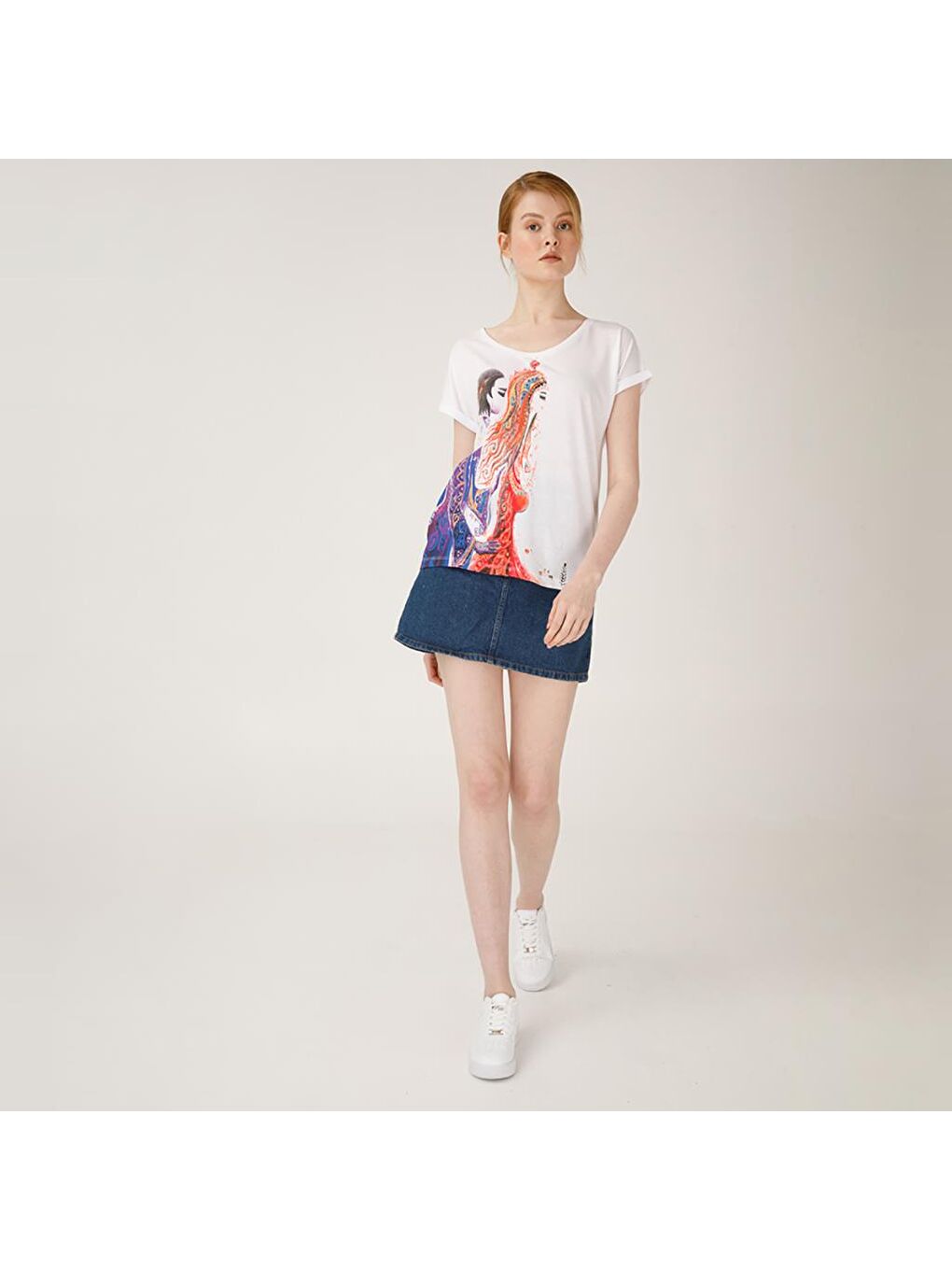 Beyaz Aşk Kadın T-Shirt-3