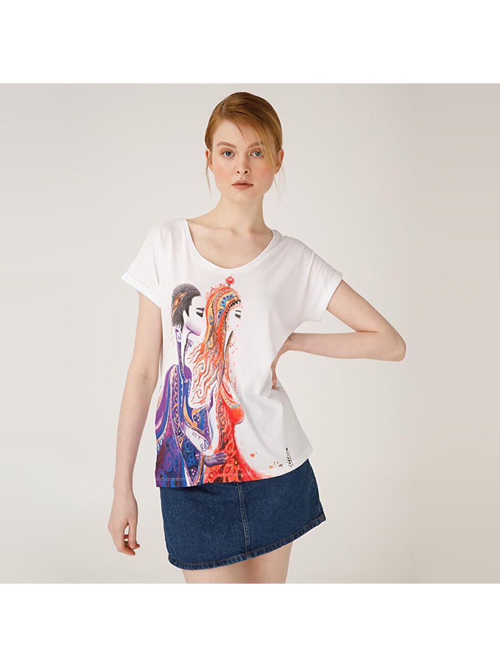 Beyaz Aşk Kadın T-Shirt-4