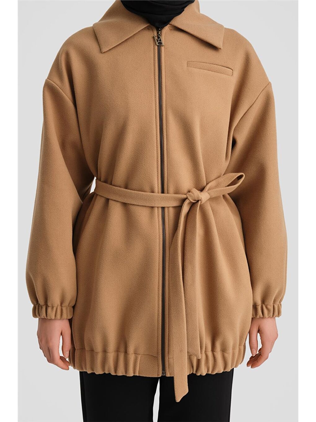 Kahverengi Bomber Ceket 24K5709 Camel-6